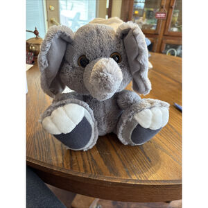 Aurora Gray Elephant Plush 11 Inch Big Feet Ears Stuffed Animal Toy